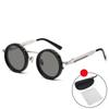 Round Anti-UV Sunglasses 9 Level Dimming Anti-UV Glasses Adjustable Dimming Sunglasses  Men Women