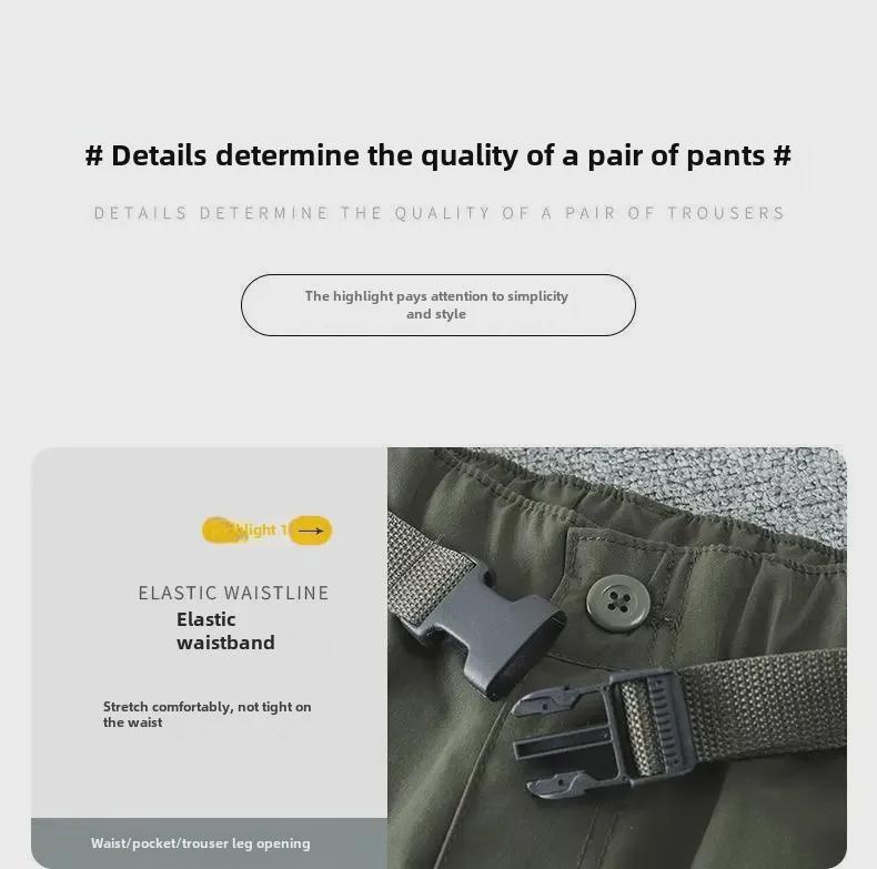 Men's Plus Velvet Thick Winter Cargo Pants - Loose, Multi-Pocket, Windproof, Waterproof, Quick-Drying.
