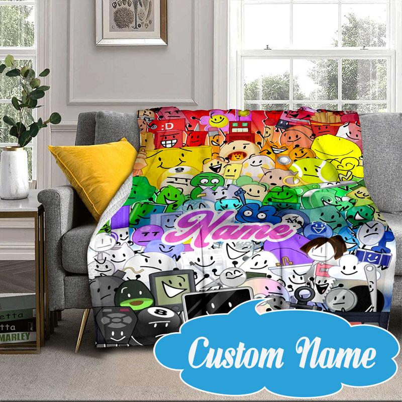 Custom Name Cartoon Dream Island Blanket bed sofa Blanket Flannel Blanket for Camping, Hiking, Picnic Essentials,gift for Fan family
