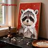 Handmade DIY Pearl Painting Racoon Baby Theme Bedroom Living Room Frameless Diy Handmade Sticky Diamond Creative Canvas Painting
