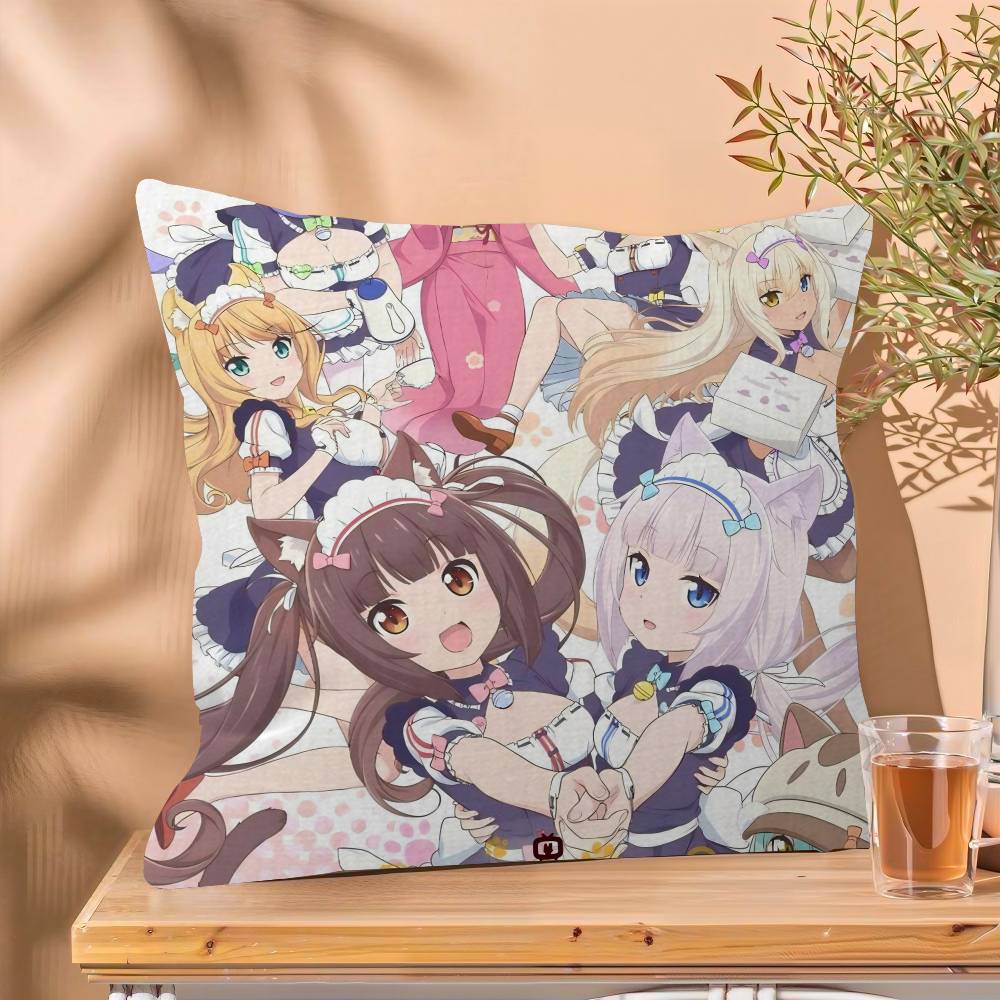 Nekopara Anime Classic Personalized Pillow Cover Kids Bedroom Wild Party Decor Pillowcase Kid Birthday Shower Gift