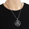 Stainless Steel Viking Triangle Pendant Necklace - Men's Punk Titanium Accessories