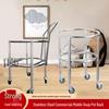 RSRDDY Wheeled Milk Tea Bucket Trolley Stand