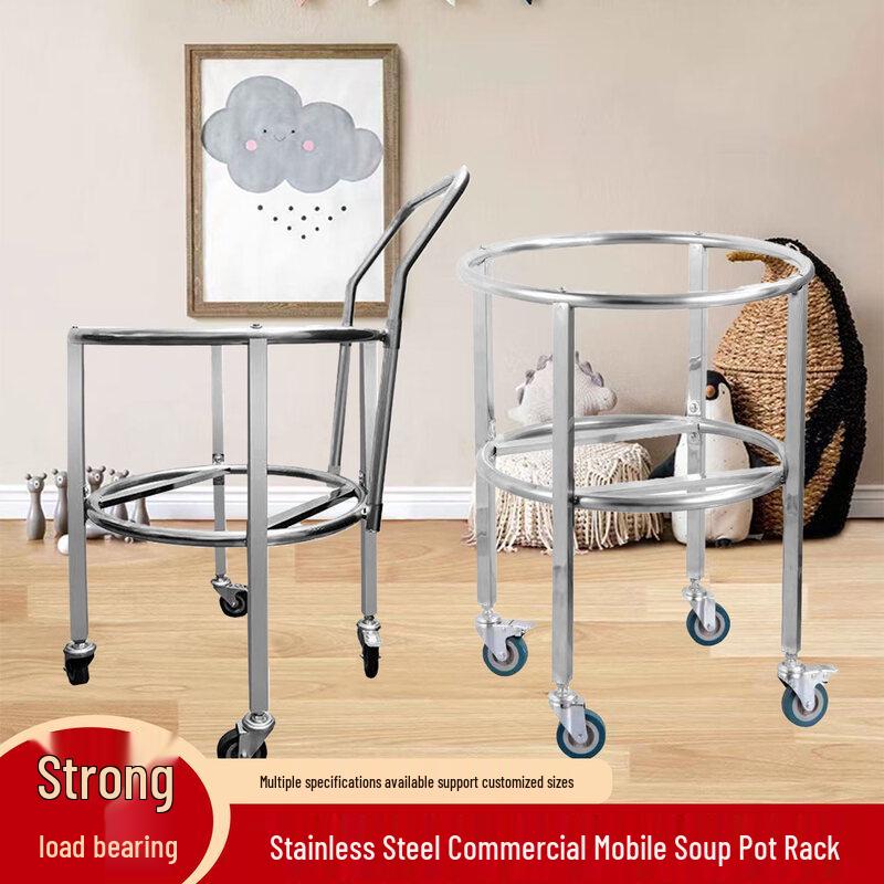 RSRDDY Wheeled Milk Tea Bucket Trolley Stand