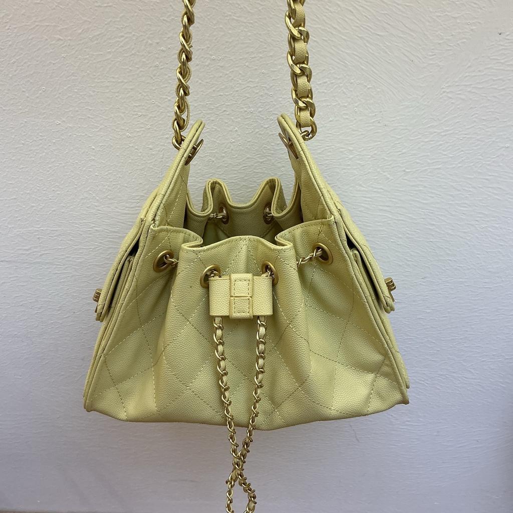 Rauten-Kordelzug-Achseltasche Umhängetasche Handtasche Damentasche
