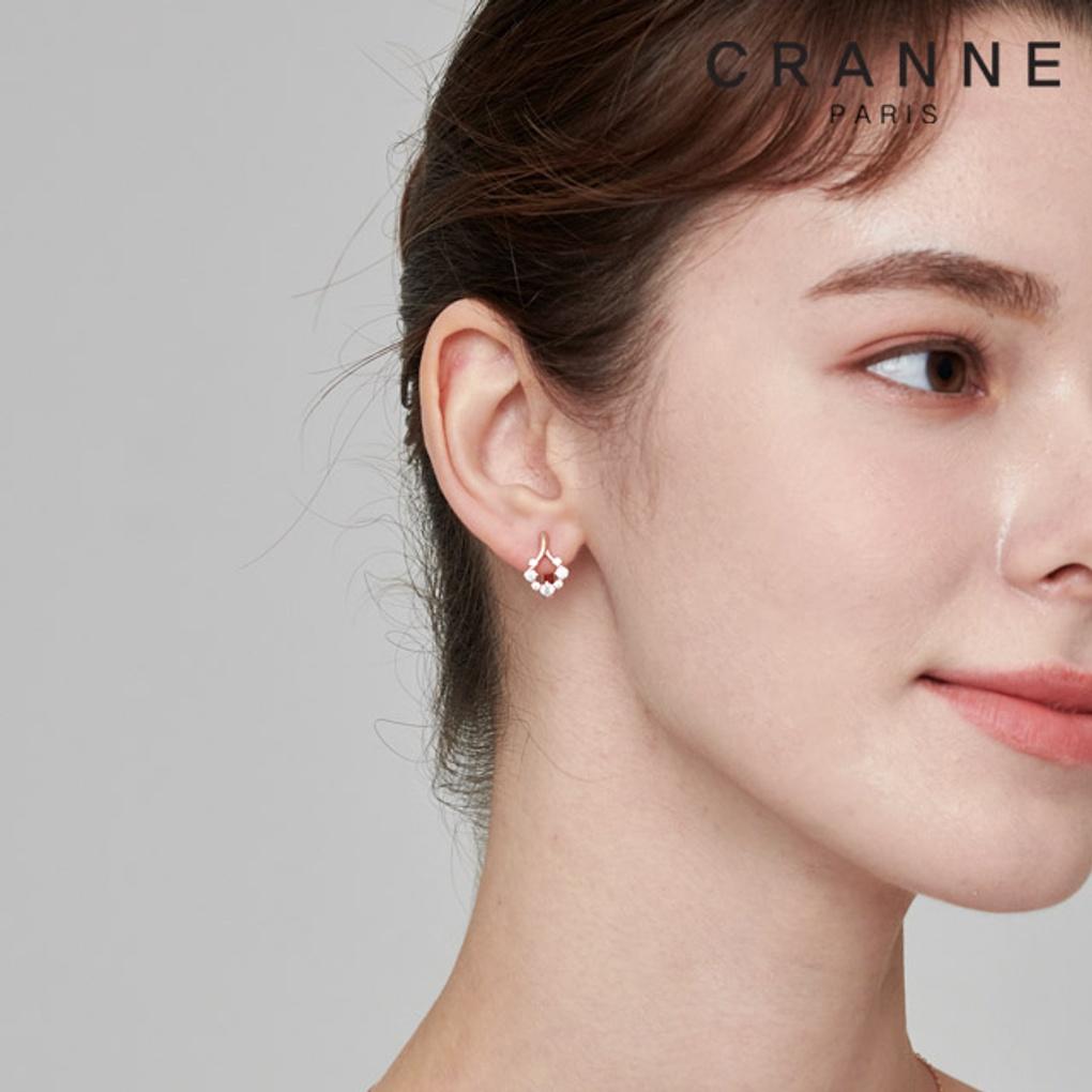 14K Cubic Water Drop One-Touch Earrings (Gold Filled) C24EGF127