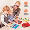 3/12/24Pcs Mini XO Felt Board Game Educational XO Puzzle Toy Toddler Boys Girls Portable Travel 2 Player Battle Strategic Board Game
