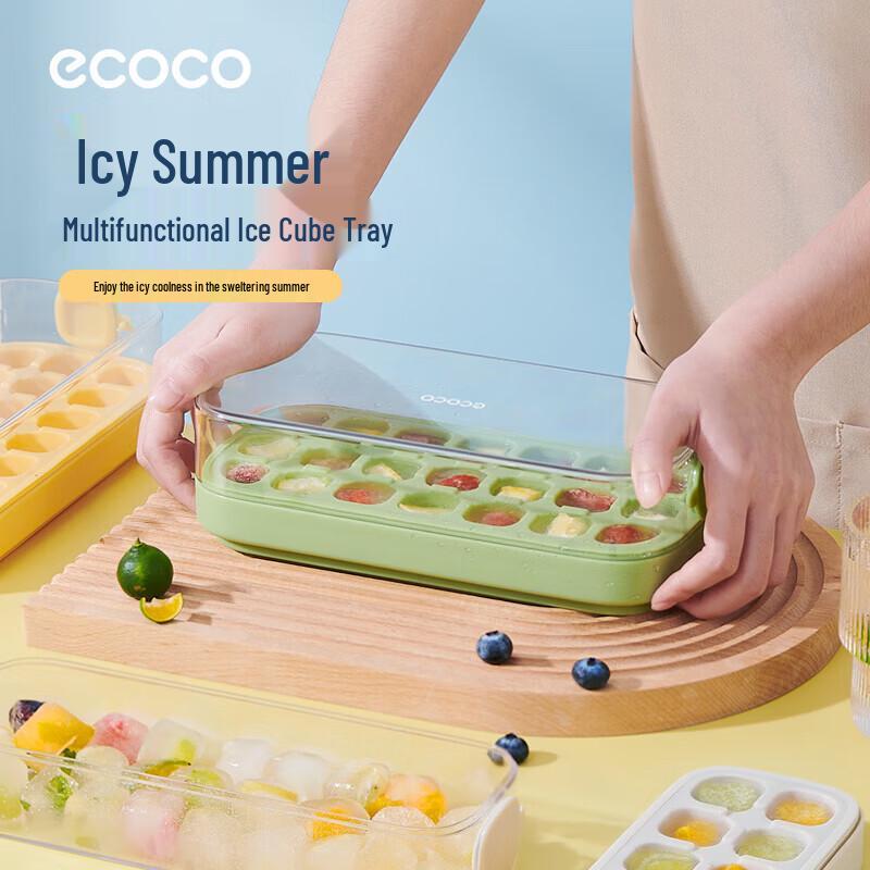 Ecoco Press-Type 7-Grid Ice Cube Tray