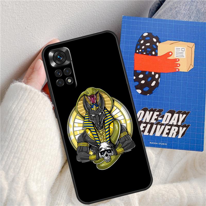 Egypt Nefertiti Anubis Ankh Funda For Xiaomi Redmi Note 11 9 10 12 13 14 Pro 9S 10S 11S 12S Redmi 13C 10C 12C 14C Case
