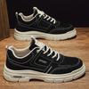 Men's Shoes Autumn Breathable New Versatile Casual Board Shoes Men's Thick-soled Low-top Tooling Leather Martin Boots Men