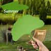 Durable Ginkgo Biloba Fan Artificial Summer Cooling Fan Portable Apricot Fan  Summer