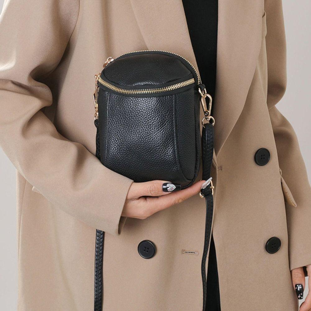 Měkká Mini Malá Crossbody Taška Lehká Kožená Taška přes Rameno Módní Taška na Mobilní Telefon Dámská