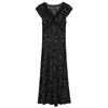 Sancai 2026 Summer French V-Neck Floral A-Line Long Dress