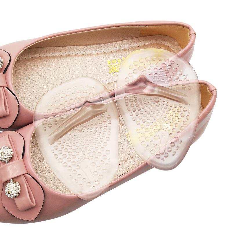 Shock-Absorbing Non-Slip Silicone Gel Forefoot Pads - Transparent, Anti-Pain, Wear-Resistant Sports Half Pads