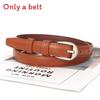 Trendy Simple Retro Silver Buckle Women Slim Waist Belt Casual And Versatile