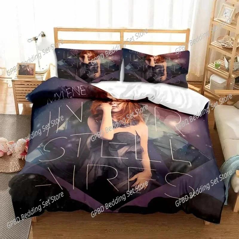 Singer Mylene Farmer Bedding Set 3D Printed Suitable For Bedroom Duvet Cover Set With Pillowcases Kids Home Textile