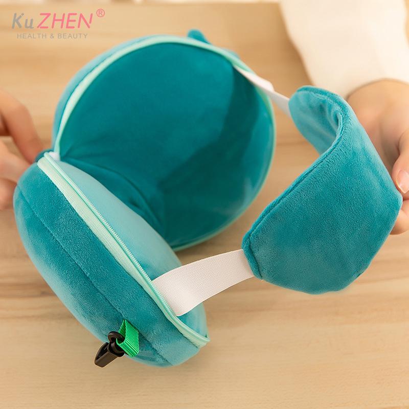 New 2 In 1 Portable Sleeping Mask Neck Pillow For Travel Eye Cover U-shaped Flight Sleep Rest Office Napping Sleeping Pillows
