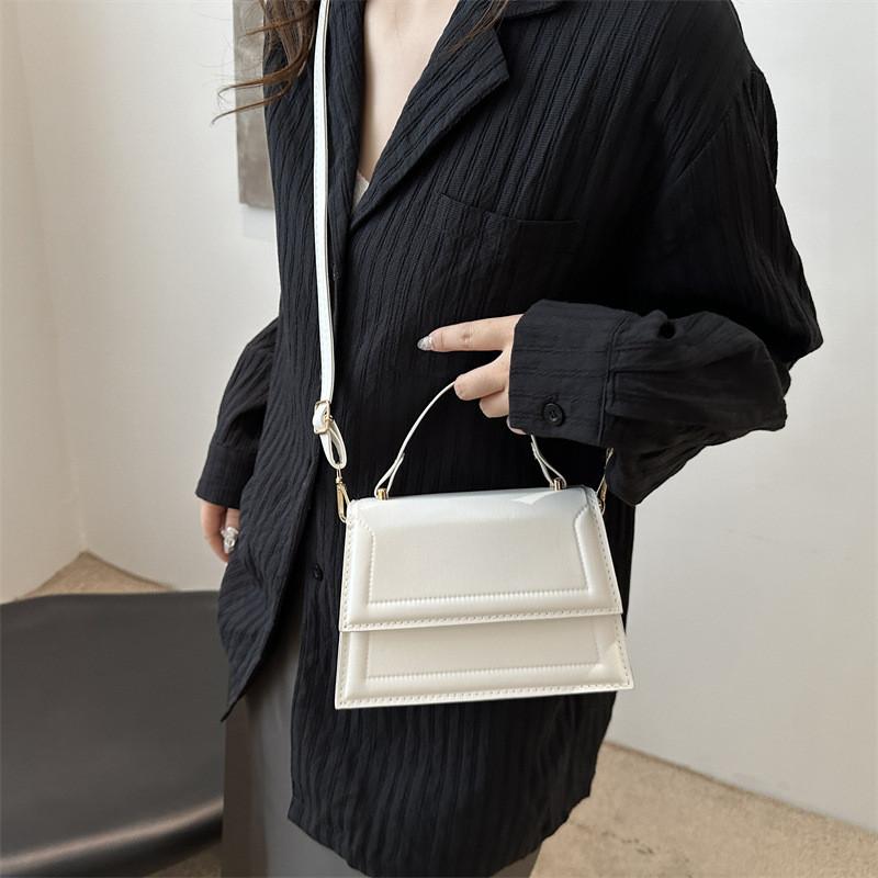 Fashionable Minimalist Small Square Handbag For Women With Unique Stitching Details