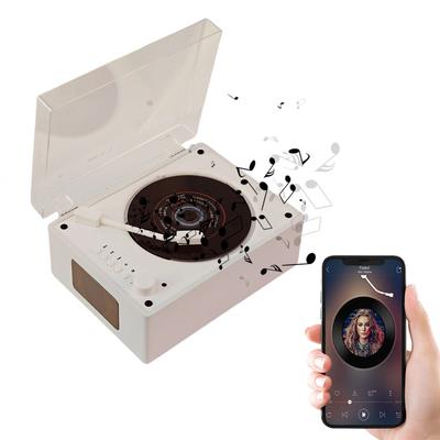 Vintage Leather Portable CD Player Rechargeable Remote Control Desktop CD Player Bluetooth5.0 Support CD USB 3.5mm AUX for Phone