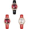 Business Watch Ladies Hollow Out Quartz Dress Watch With Luminescent Hands For Office Wear