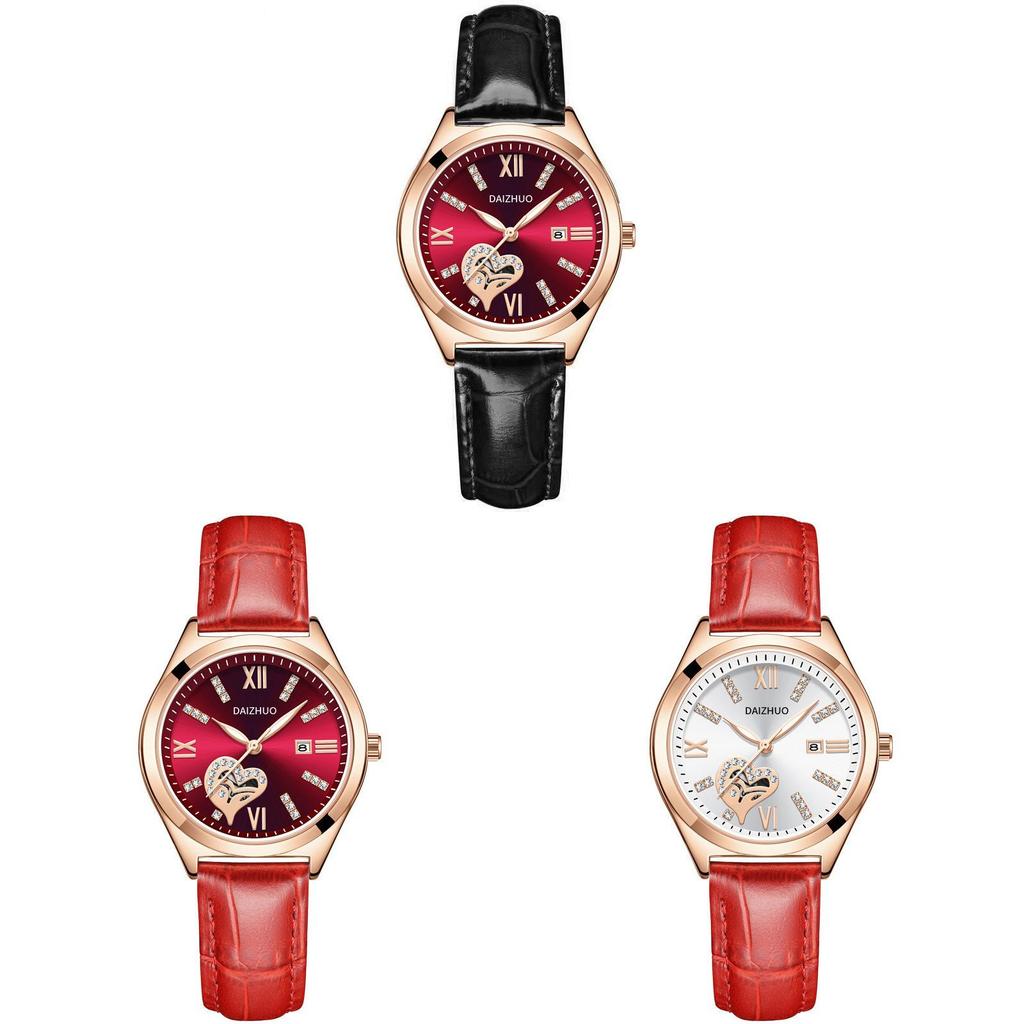 Business Watch Ladies Hollow Out Quartz Dress Watch With Luminescent Hands For Office Wear