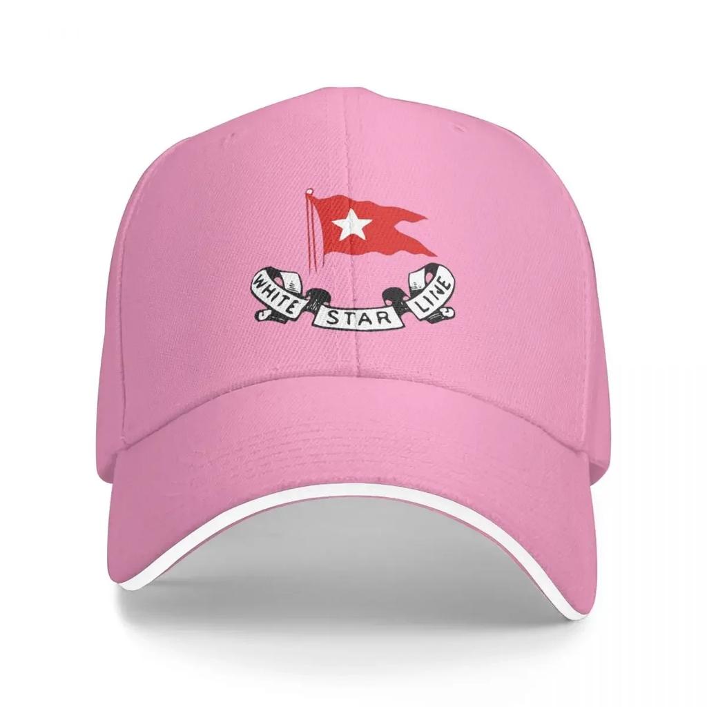 Titanic White Star Line Red Flag With Star Logo Cap Fashion Casual Baseball Caps Adjustable Hat Hip Hop Summer Baseball Hats