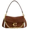 Chain Tabby 26 Logo Chain Decoration Suede Leather Crossbody Shoulder Bag Medium Women Bags Brass Warm-Brown CCK51-B4WBR
