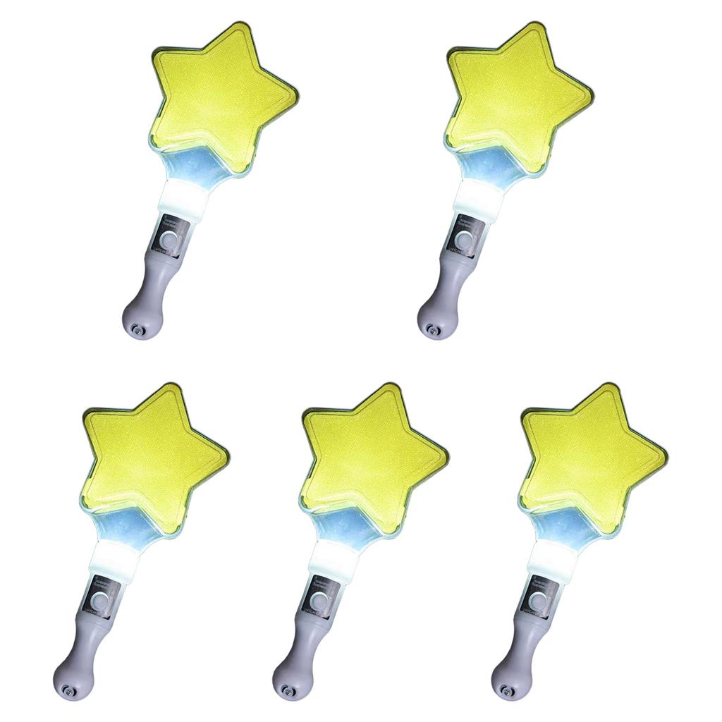 Packung mit 5 bunten LED Leuchtstäben Blinkstäben Herz Sternförmige Leuchtstäbe für Party LED Leuchtstab Nachtclub