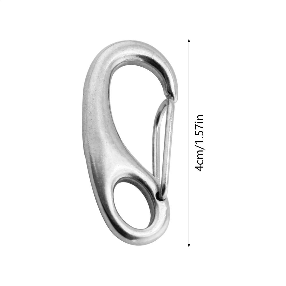 10 Stück Boots Marine Eiform Federhaken Edelstahl Eiform Feder S-Haken Clip Schnellverbinder Karabiner 30/40/50mm