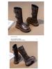 2025 Girls' High-Top Long Boots: Stylish Autumn/Winter Princess Boots with Plus Velvet Cotton