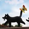 3Pieces Black Cats Garden Stakes Weather Resistant Metal Iron Art Cats Decors For Outdoor Yard And Lawn Patios Balcony