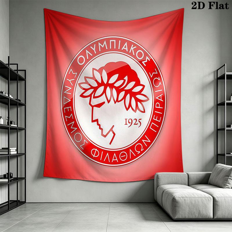 Olympiacos Wall Hanging Printed Fabric Blanket Decorative Tapestries for Bedroom Living Room Home Decor