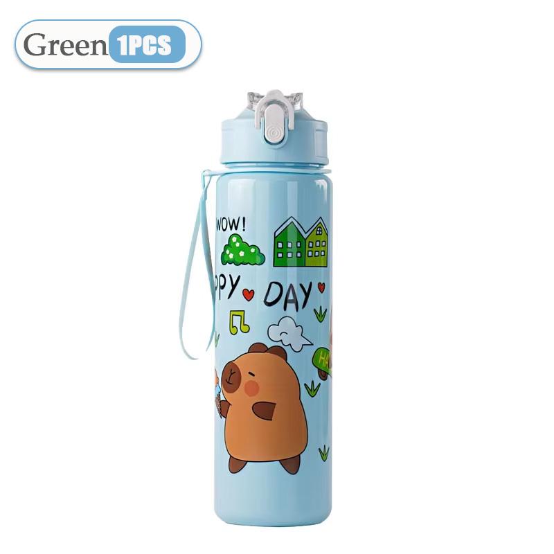 1-10PCS Capybara Sports Water Bottle Straw for Outdoor Camping Picnic School Reusable Portable Drinkware Summer Holiday Gift