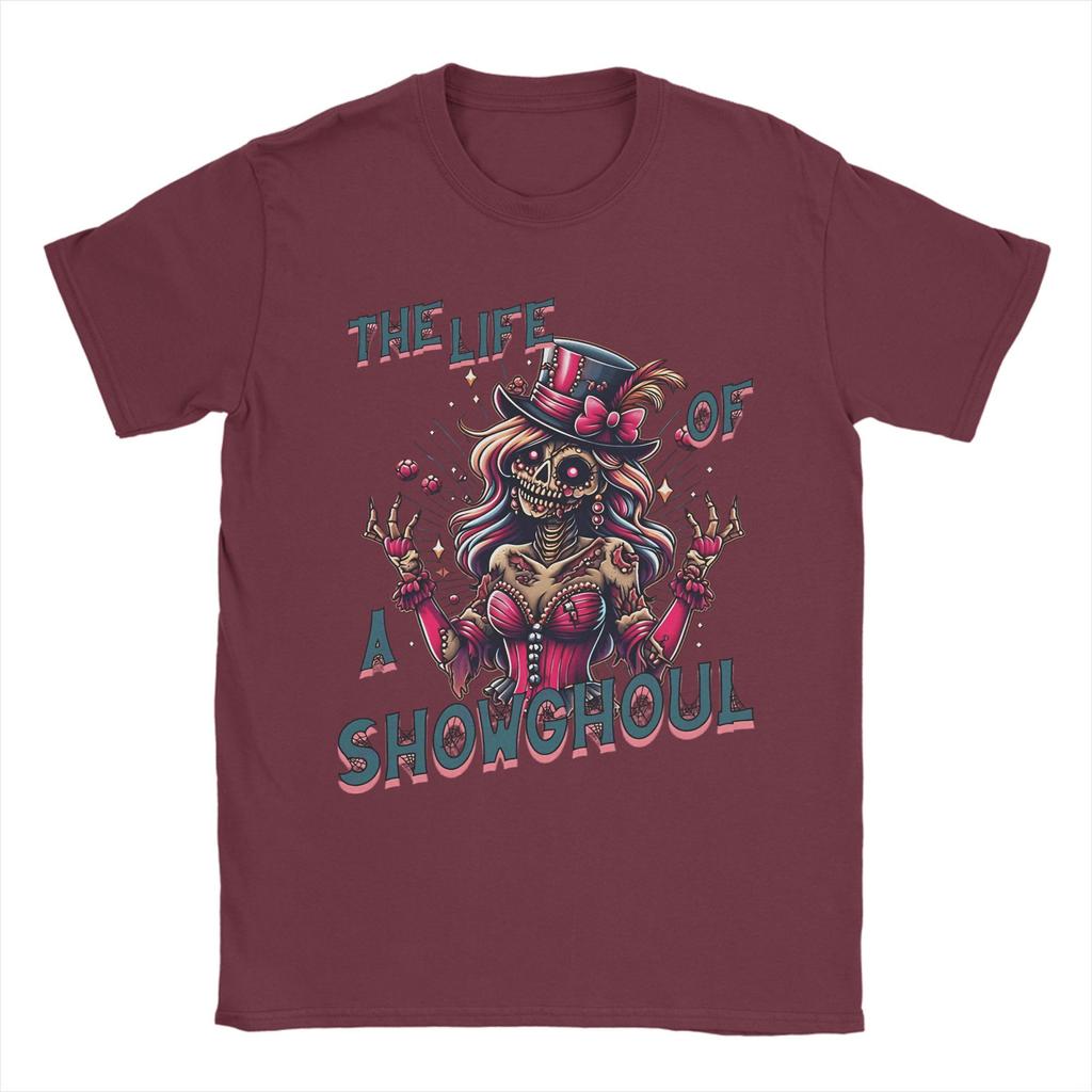 The Life of A Showghoul T-Shirt Summer  Pure Cotton T-Shirts For Male Hipster Custom Logo Tshirt Short Sleeve Y2K Funny Tees