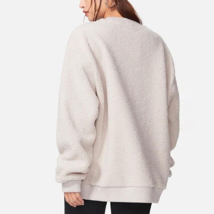 Li-Ning Fleece-Lined Long-Sleeve Casual Sweatshirt With Logo Unisex Tops Wind-Chime-Grey AWDSG93-3