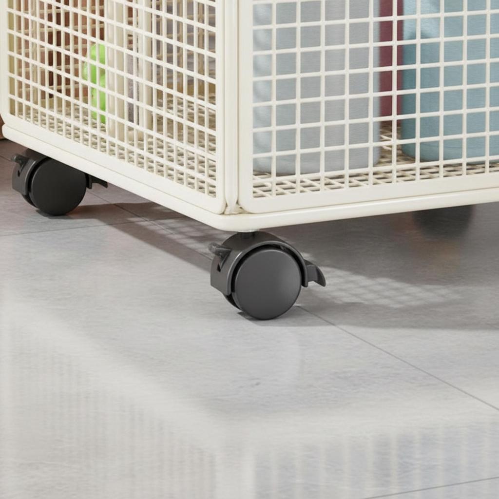 Tall Sports Equipment Storage Rack Heavy-Duty Ball Holder with Basket Large