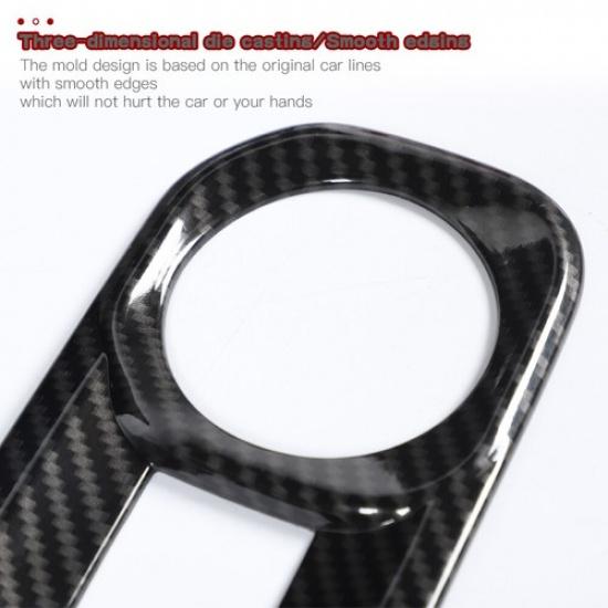 Kohlefaser Scheinwerferschalter Knopf Abdeckung Zierleiste Rahmen Für Dodge Ram 1500 2018-23
