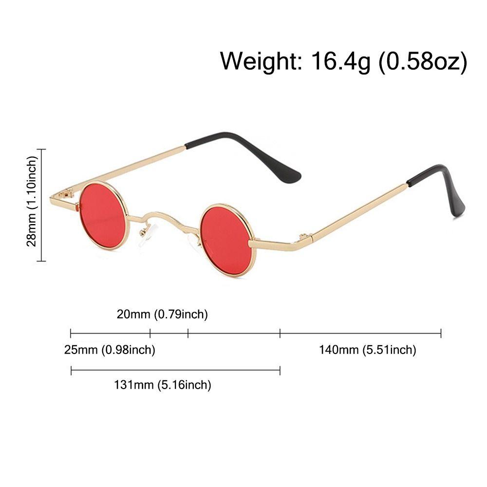 Ins Fashion Metal Frame Small Round Sunglasses Candy Color UV400 Punk Sun Glasses Hip Hop Shades for Women & Men