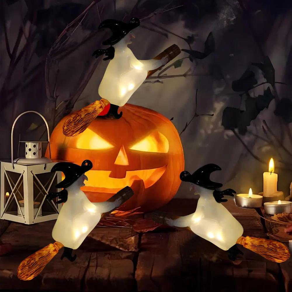 Schwebende Kerzen mit Zauberstab 12 Stück Magische hängende Kerzen Flackerndes warmes Licht Flammenlose schwebende LED-Kerze Halloween-Dekoration