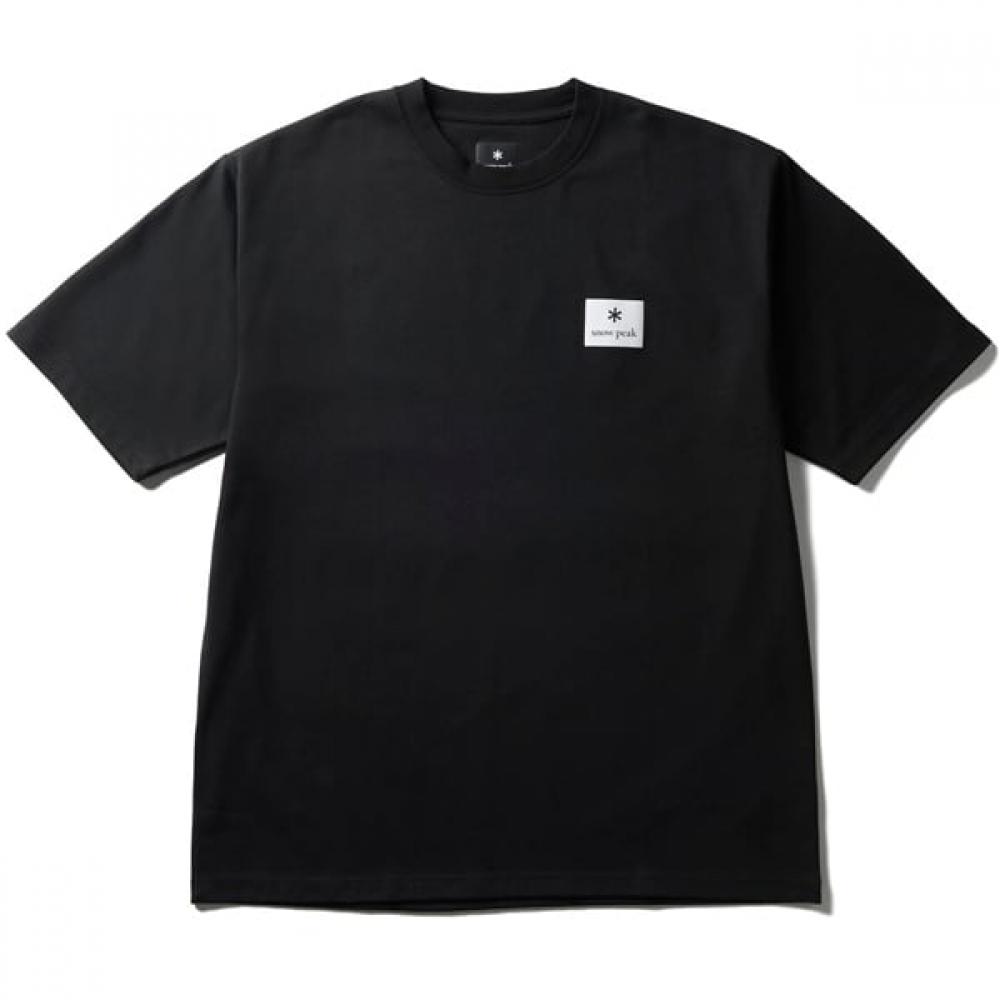 Snow Peak New STandard Square Logo T shirT Mens cuT Sewn Black Medium Nsd Ts 25au002