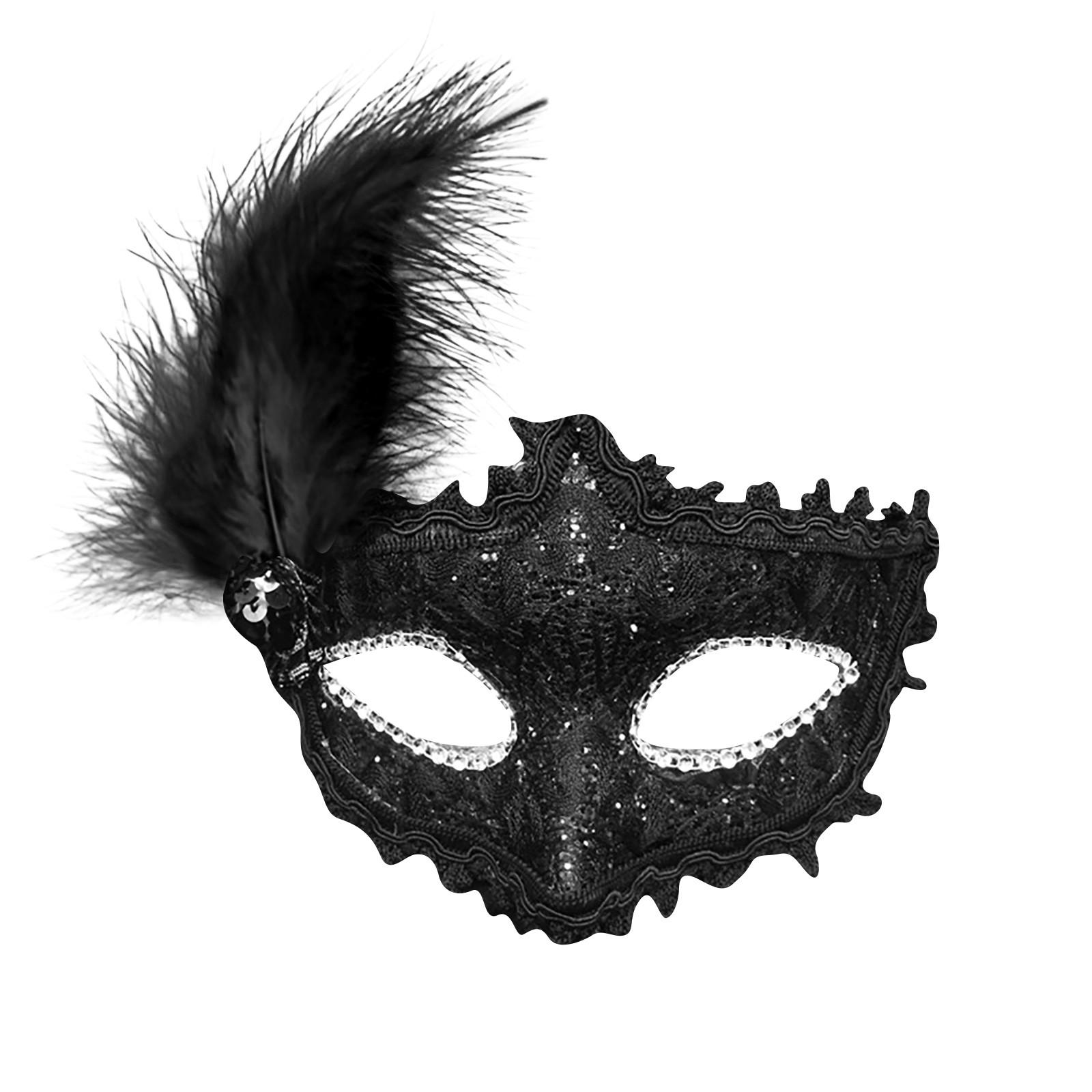 Carnival Mask Feather Cap Mask Venetian Masquerade Party Mask Performance Mask