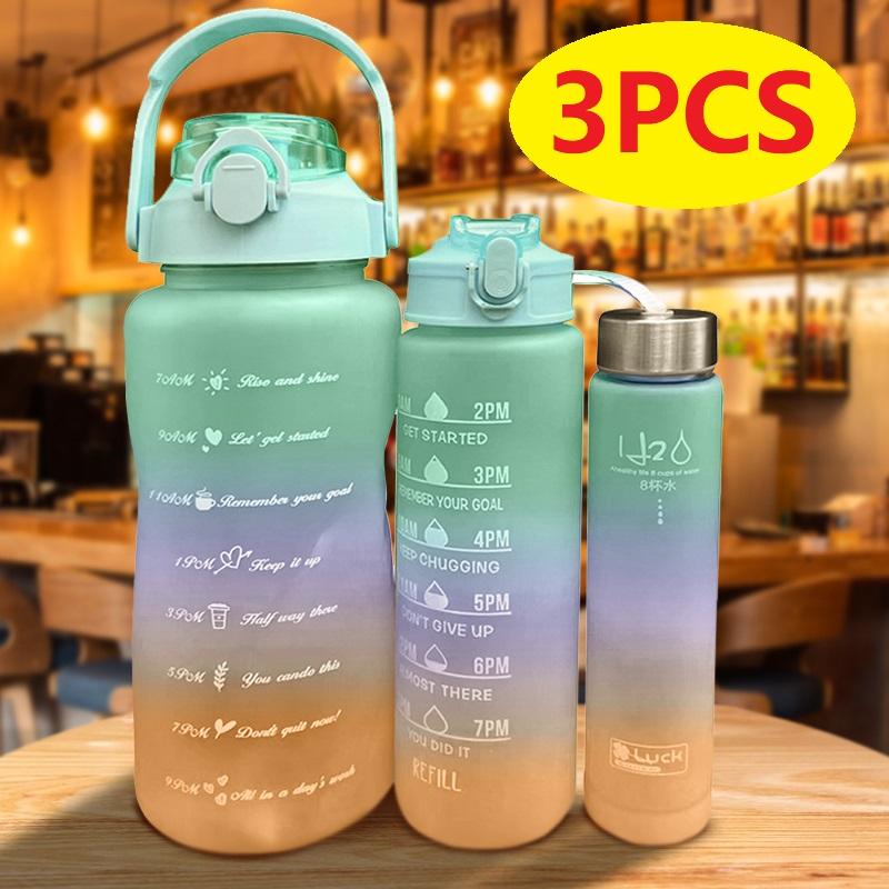 

3pcs/Set Sports Large Capacity Water Bottle School Girl kids Kawaii Cute Drinking Cup for Male Female Jug Hiking Camping Cup