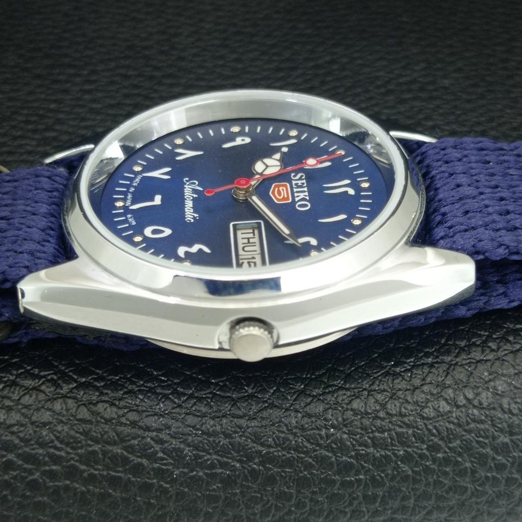 VINTAGE REFURBISHED SEIKO 5 AUTOMATIC 6309A JAPAN MENS BLUE DIAL WATCH A442400-1