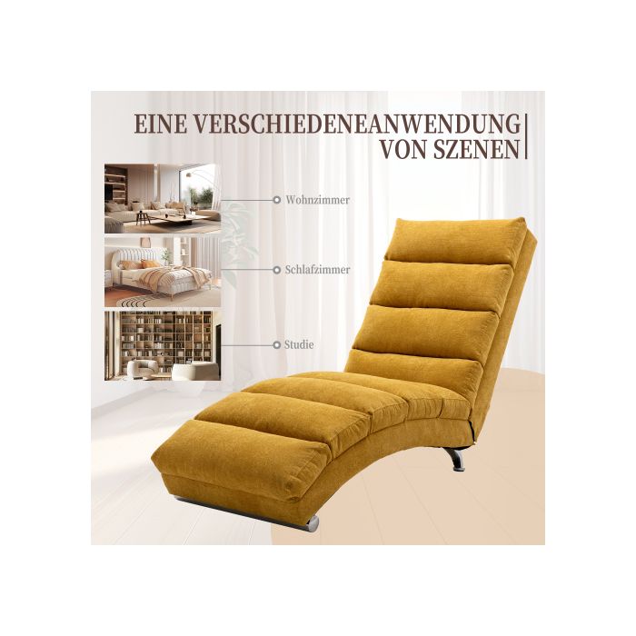 Fauteuil relax - MUVOE - Jaune moutarde - Massage électrique - Dossier ergonomique - 5 modes