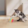 Balle Jouet Chat Arc-en-ciel Interactive Activité Intérieure pour Animaux Entraînement Mousse EVA Favori des Chatons
