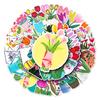 50pcs Tulip Cartoon Graffiti Stickers for Journals, Water Bottles & Suitcases - Waterproof