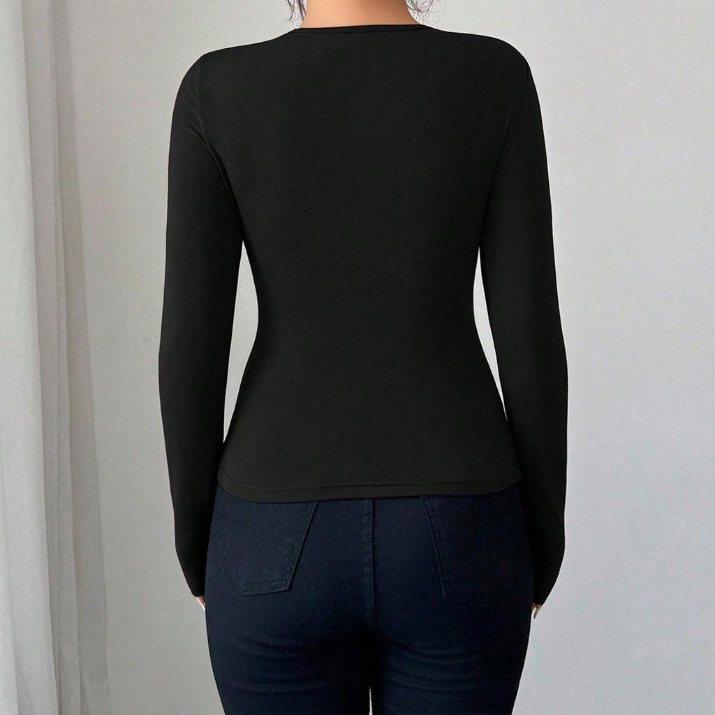 Women's Fashionable Long Sleeve Elegant Commuting And Casual Top