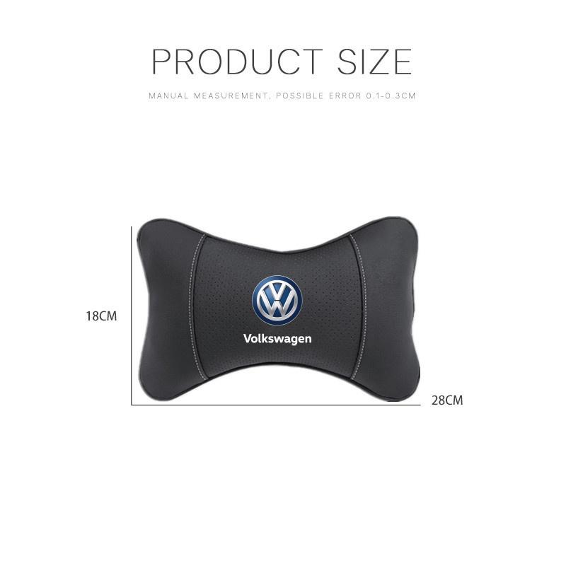 1Pcs Car Seat Headrest Auto Logo Neck Pillow For VW Volkswagen Polo GOLF 5 Golf 6 Golf 7 Tiguan Jetta Accessories