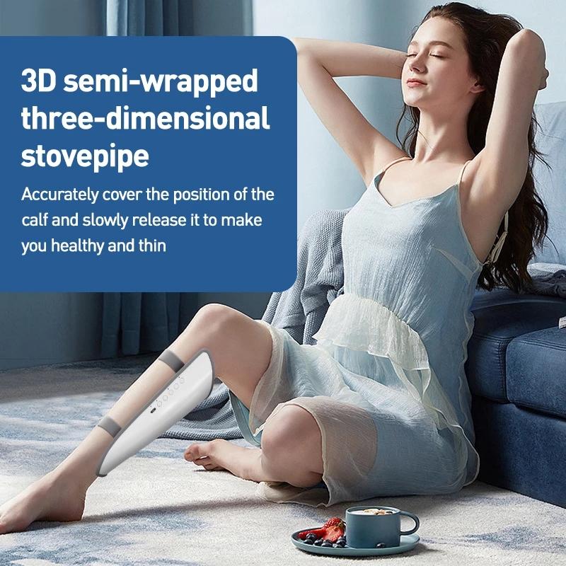 Elektrisch verstellbares Beinmassagegerät, tragbar, EMS-Vibrationsheizung, Wadenmassagegerät, USB wiederaufladbar