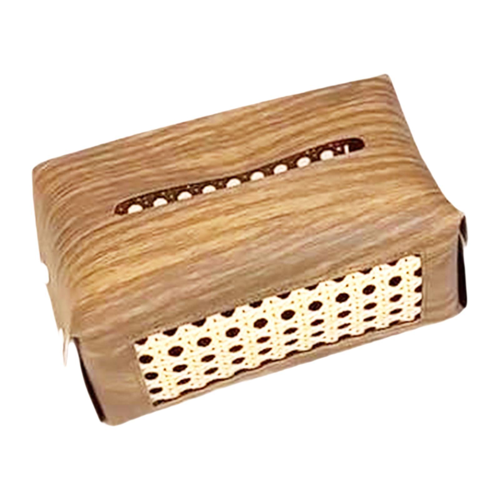 

PU Leather Tissue Holder Napkin Dispenser Convenient Pumping Paper Case Tissue Box Cover for Vanity Countertop Car Decoration коричневый